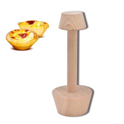 Wooden Tart Tamper, Pastry Tamper Portable Wooden Double Side Pie Pastry Dough Tamper Cake Pastry Baking Tool for Egg Tart, Cheesecakes and Dessert