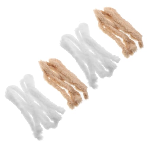 Milisten 4pcs Plush Twist Stick Crafts Green Pipe Cleaners Bulk Faux Fur Trim Red Pipe Cleaners Green Pipe Cleaners Craft Jumbo Pipe Cleaners Craft Supplies