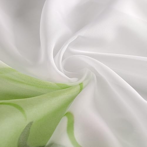 Rideaux de la salon à pattes floral vert SIMPVALE 150cm - 6