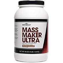 Beverly International Mass Maker Ultra Chocolate, 14 Servings, 3lb. Build Lean Mass Like a Pro. Milk Protein Isolate, Whey Protein Isolate + Egg. MCT Oil. Clean Carbs, Great Taste