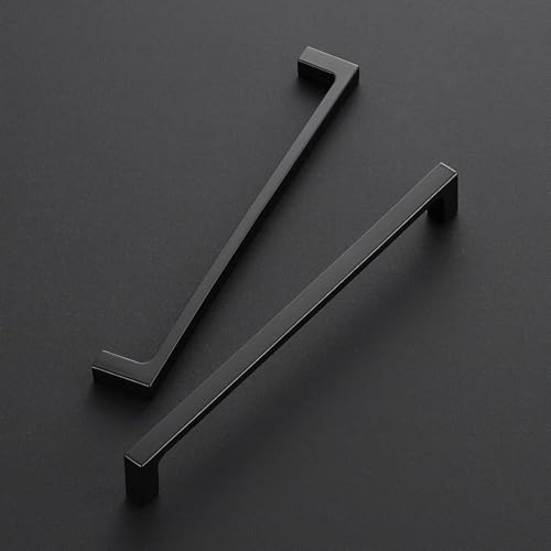 Image of Ravinte 30 Pack Solid 7-1 /2 Inch Kitchen Square Cabinet Handles Matte Black Pulls Drawer Pulls Kitchen Cabinet Hardware Flat Black Handles
