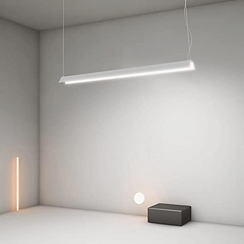 Suspension barre blanche LED pour éclairage de table salle à manger