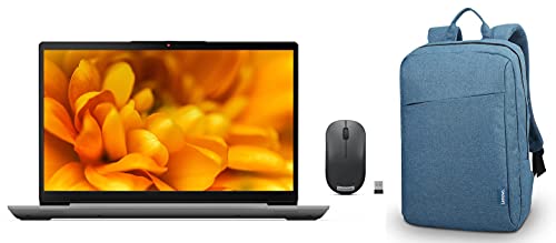 Image of Lenovo IdeaPad Slim3 2021 Intel i3 11thGen 35.56 cm (14 inch) FHD IPS Thin&Light Laptop(8GB /256GB SSD /Win /MS /Backlit Keyboard /Fingerprint Read /2Yr Warranty)82H700KAIN+15.6 inch Backpack+Wireless Mouse 1K DPI NanoUSB