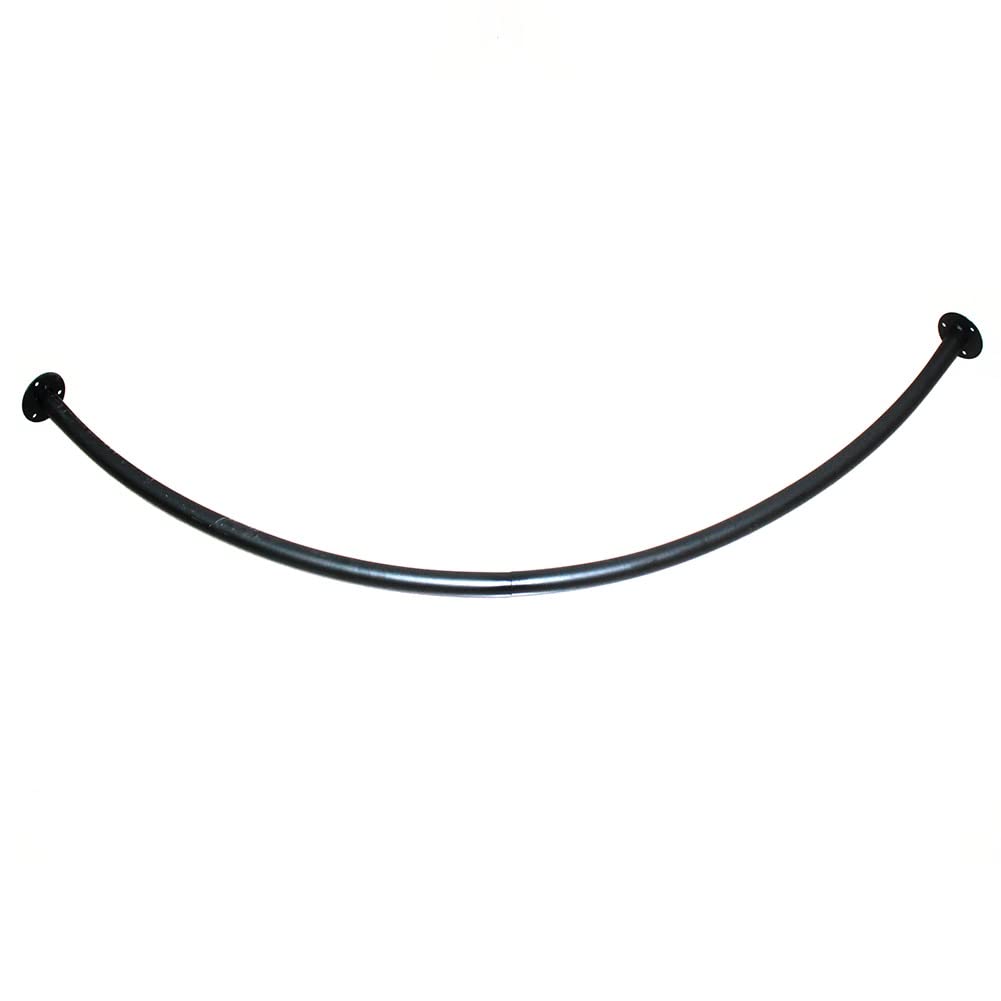 Barra de Cortina de Esquina Negra, Estante Ajustable para vestidor, Barra de Cortina de Ducha de Metal para vestuarios, 90 x 90 cm, Ideal para Ahorrar Espacio.