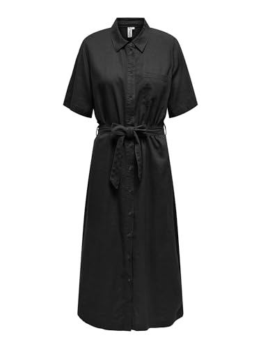 Robe en lin Only Onlcaro avec ceinture pour vos journées d'été et sorties décontractées