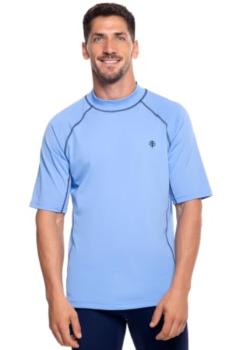 Coolibar UPF 50+ Men's Tulum Short Sleeve Surf Rash Guard - Sun Protective