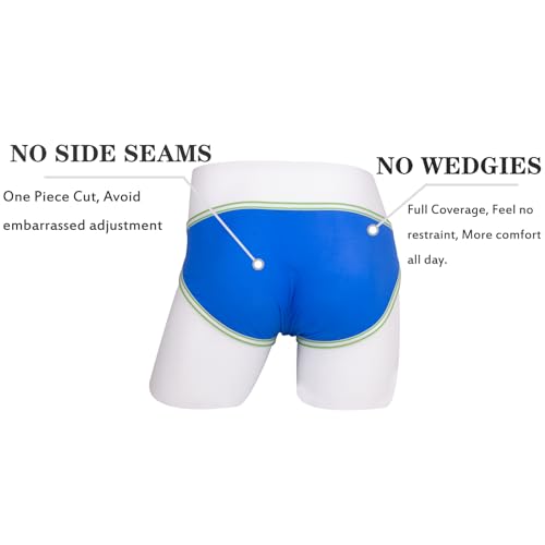 ZONBAILON Men's Briefs Dual Pouch Ice Silk Underwear See Through Thin Breathable Sexy Panties4