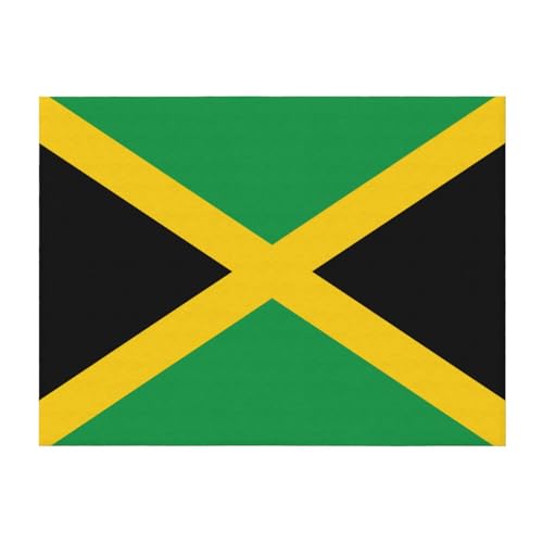 Couverture drapeau Jamaïque légère et imprimée pour lit et canapé toutes saisons - 2