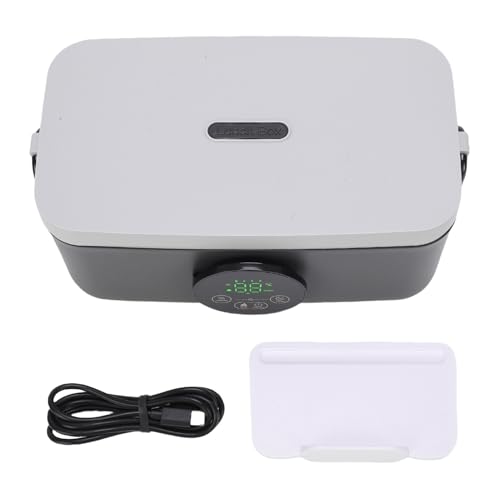 BONKZEBU con Calefacción, Lonchera Eléctrica, Alimentada por Batería, 1000ml de Gran Capacidad, Calefacción Eléctrica Inalámbrica Portátil para Adultos