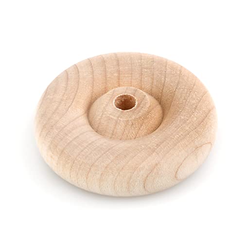 Oakcrafts 63mm / 2.5" Wooden Wheel - Pack of 8 Including axles, Small - Image 4