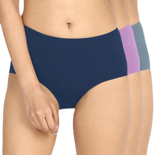 Image of NYKD (NYP104 Comfortable & Breathable Cotton Panty Set for Women (Pack of 3) | High Rise & Full Coverage Brief with Anti Odor Properties | Super Soft & Concealed Elastic for All Day Comfort