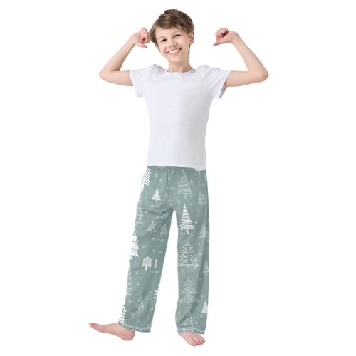 Boys' Pants Christmas Tree Dots Long Bottoms Jogger Pants Elastic Waist Trousers with Pockets S-XL2