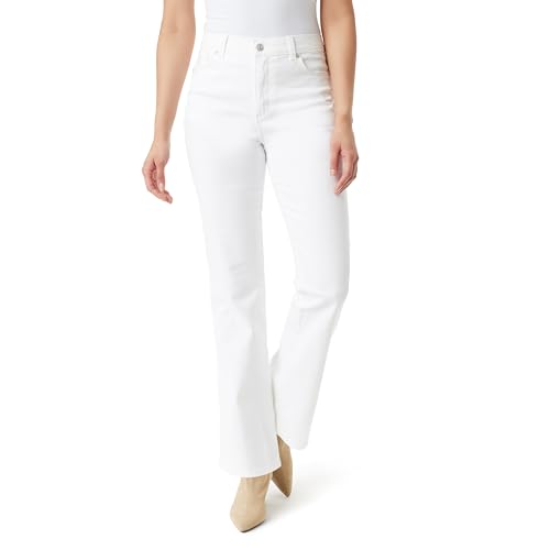 Gloria Vanderbilt Women's Petite Amanda High Rise Boot Cut Jean Standard, Vintage White