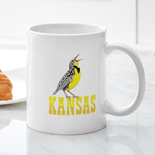 Taza de cerámica 11 oz con diseño Meadowlark miniatura 5