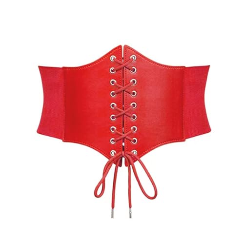 Genérico Faja Adelgazante Transpirable para Mujer Ajustable de Cintura Retráctil Uso Exterior en Verano Cinturón Modelador Elegante (Red, D)