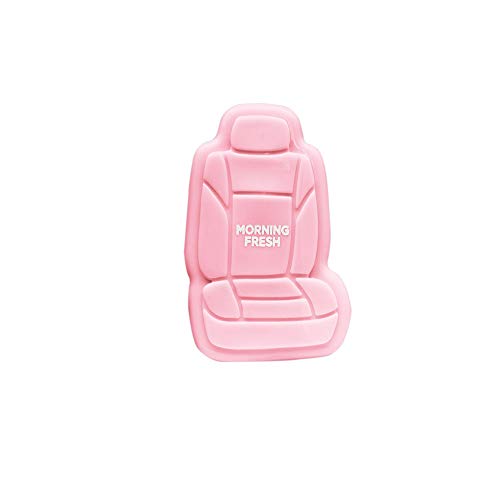 Image of FH Group Morning Fresh 3D Scented Air Freshener 1-Pack Clip-On Non-Toxic, Plastic Alcohol-Free Fragrance Oil Car Seat Shape Long Lasting for Cars, SUVs, Closets, Small Spaces, etc. Pink