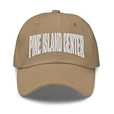 Merch Town Pine Island Center Baseball Cap Pine Island Center Dad Hat Florida FL Hat Embroidered Souvenir Khaki