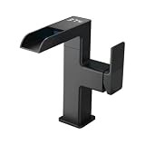 Le mitigeur lavabo utilise un bec cascade pour démontrer pleinement l’esthétique moderne. La douce sortie d'eau montre la beauté de la nature et écoute le bruit des cascades naturelles. Idéal pour différents styles de salle de bains.
