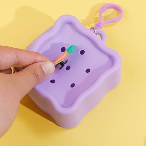 Soft Silicone Zipper Coin Purse Lovely Cartoon Hole Design Miniature Wallet Children's Storage Pouches Organizers3