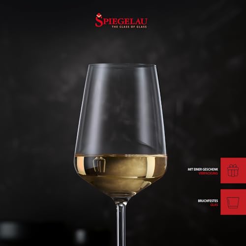 Foto von Spiegelau Weißweingläser 4er Set, 440 ml, Style, 4670182, Weinglas aus Kristallglas, spülmaschinenfest
