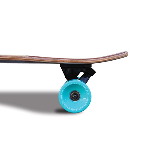 Sola Bamboo Premium Graphic Design Complete Longboard Skateboard - 36 To 38 Inch (Wave) #TOP7