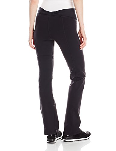 Ingrid & Isabel, Active Long Pant Ft. Crossover Panel, Women's Everyday Maternity Wear, Stretchy, Comfortable, Flattering, Supports, Prevents Slipping, Jet Black, Small