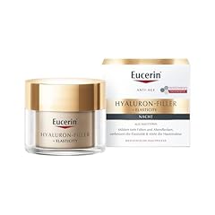 Eucerin Hyaluron-Filler + Elasticity Nachtpflege 50 ml, Gesichtscreme fördert die Hautelastizität, reduziert Falten und Flecken, Anti Aging Creme mit Hyaluronsäure und Thiamidol