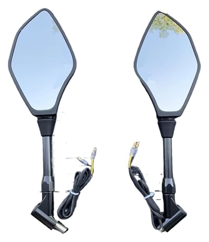Rétroviseurs moto 10mm clignotants indicateurs direction miroir guidon deux-roues
