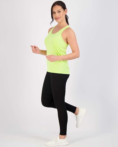 Image of Real Essentials 5-Pack Women's Racerback Tank Top Dry-Fit Athletic Performance Yoga Activewear (Available in Plus Size)