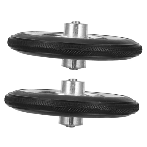 KOMBIUDA Sturdy Wheelchair Wheels 2pcs Solid Wheelchair Front Caster Track Wheel Silent Rolling