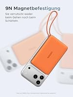 UGREEN MagFlow 10000mAh Qi2 25W Powerbank Magsafe mit USB-C 30W, (Orange) – Ansicht 6