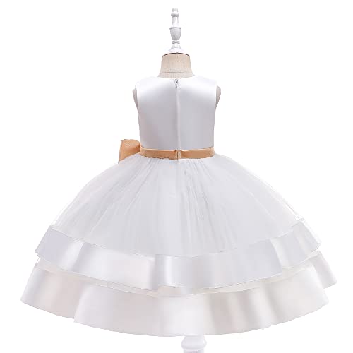 DreamHigh Flower Girls Bowknot Dress Pageant Formal Prom Ball Dress3