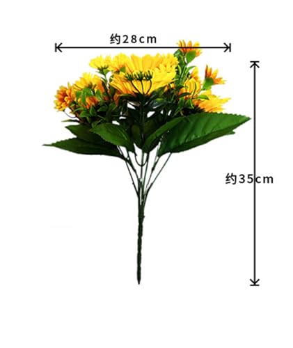 Image of Sunflower Artificial Flowers Bunch, Artificial Flowers for Vase Long Stem, Home Decor Wedding Party Office Decoration, Flower Vase