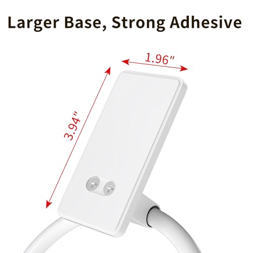 Image of STWWO Hand Towel Holder Adhesive, Round Towel Ring for Bathroom RV, White | for Bath RV Kitchen, Self Adhesive Wall Mounted, No-Drill Stick On Renter Friendly