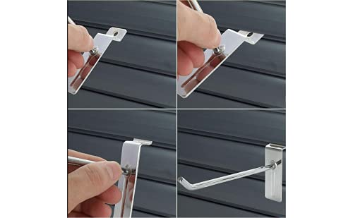 Tonchean 100 Pack Slatwall Hooks 10 Inch Slat Wall Hanging Hooks Heavy Duty Slatwall Accessories Garage Organization Display Hooks For Retail thumb #6