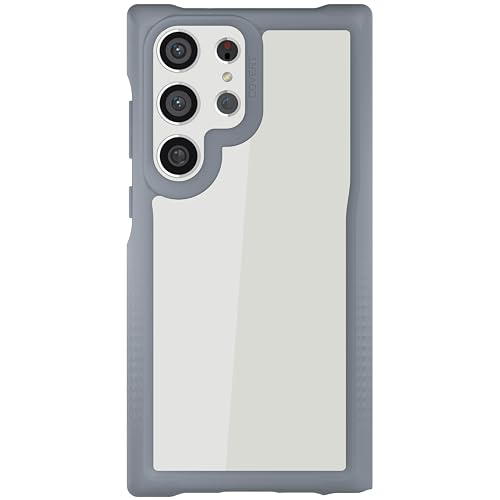 Image of Ghostek Covert Galaxy S23 Ultra Clear Case with Military Grade Shockproof Protection, Non-Slip Grip, Protective Silicone Phone Cover Designed for 2023 Galaxy S23 Ultra (6.8 inch) (Gray)