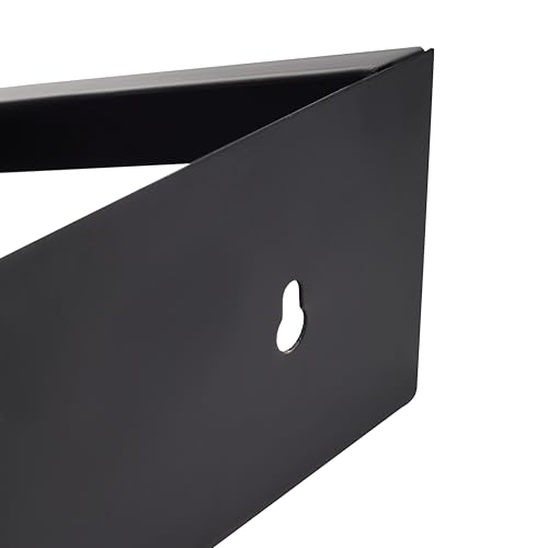 Image of TechSrmaji Combo Black Metal Wall Mounted Shelf for Kitchen & Bathroom | Heavy Duty Multipurpose Storage Rack | Space Saving Wall Shelf Organizer for Home, Bedroom, Living Room & Office (Pack of 2)