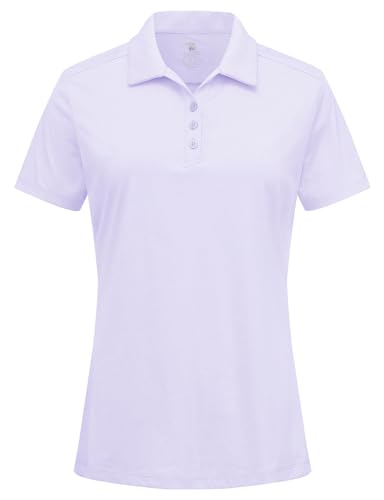 Image of BGOWATU Women's Polo Shirts Golf Tennis Shirts Short Sleeve 3 Buttons Collared Casual Top UV Sun Protection Dry Fit