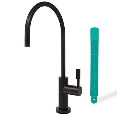 Metpure Non-airgap NSF Certified RO Faucet Reverse Osmosis Drinking Water Filtration System Water Dispenser Spout (Matte Black). Large Euro Style with Faucet Wrench.