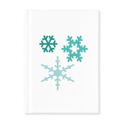 Diario personal tapa dura con diseño copos de nieve miniatura 1
