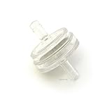 Mini Clear Disc Shape In-line Fuel Filter - Fits 1/8' to 3/16' Fuel Line - 6mm OD Barbed Ends