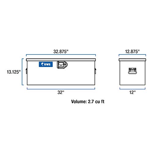 Uws Ec20001 32-Inch Heavy-Wall Aluminum Atv Storage Box, Rigidcore Lid , Black #TOP1