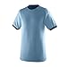 Augusta Sportswear Mens Ringer Tee Shirt, Light Blue/Navy, X-Large