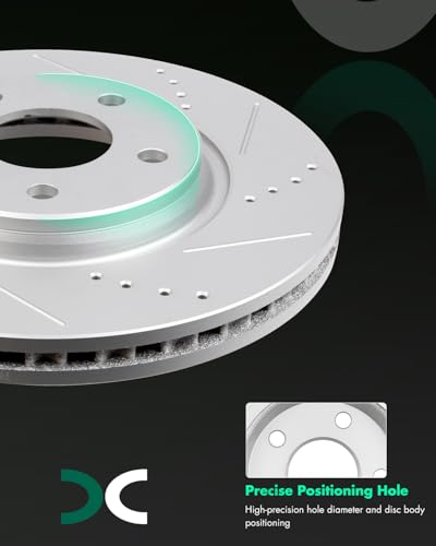 Image of SCITOO Front Brake Kits Drill & Slotted Brakes Rotor Brake Pads:D1160;55093