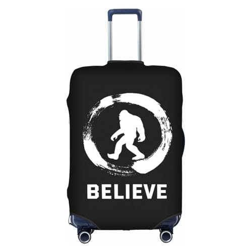 Travel Luggage Cover Believe In Bigfoot 2 Fashion Washable Baggage Suitcase Protector Fit For Luggage X-Large