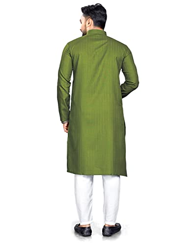 Image of Men's Textured Lining Ethnic Kurta Pajama Set Combo