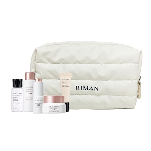 Riman Radiansome Travel Kit | 5-Piece Skincare Set with Toner Serum Cleanser Cream & BB Cream | Compact Hydrating Routine for Smooth Texture Even Look & Skin Comfort | Travel-Friendly
