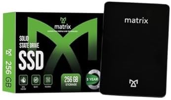 Matrix 256GB 3D NAND Flash SATA 6GB/s 2.5 Inches Internal Solid State Drive (SSD), Read Up to 550MB/s, Write Up to 500MB/s, 5 Year Warranty
