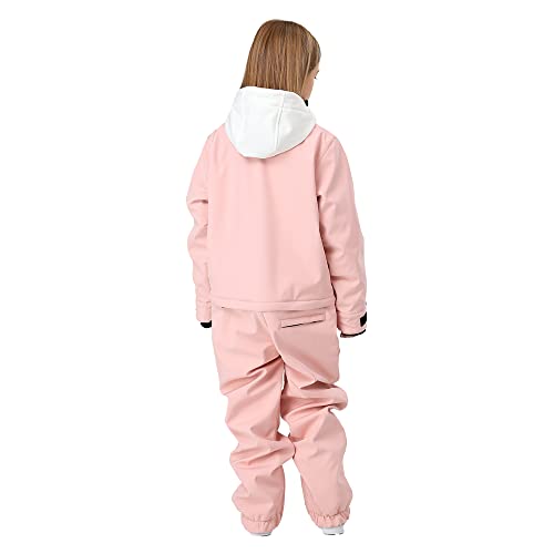 HOTIAN Kids One Piece Snowsuits Girls Ski Suits Overalls Waterproof Insulated Snow Wear Outfits Snowboarding Jackets4