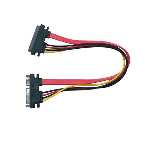 Cable Extensor SATA 22 Pin Macho a Hembra 30 cm Negro miniatura 7